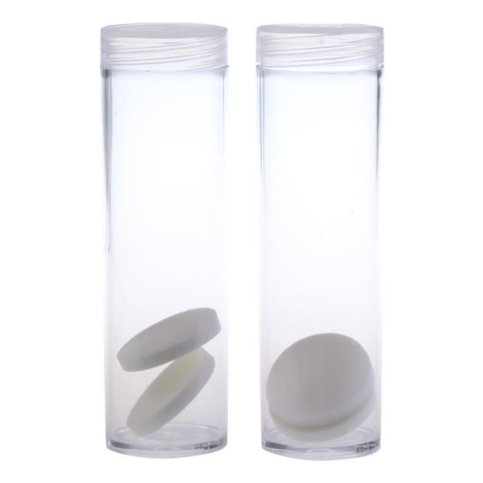 Lot 10 Tubes Rangement Rond Transparent 115x27mm Diamètre Intérieur 23mm - Conteneurs Pièces Monnaie Billets Avec Couvercle à Vis