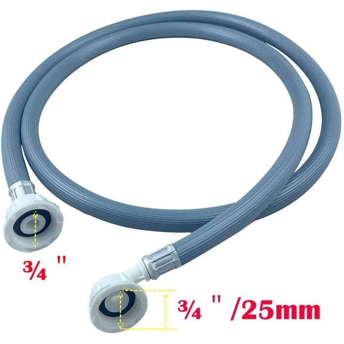 Tuyau D'alimentation Eau Pour Machine à Laver 800 Cm - Raccords BSP 1,9 Cm - Flexible Et Résistant - 5