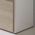 Meuble à chaussures - JALIA - Blanc/Chêne Clair - 3 portes - Design contemporain-3
