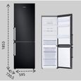 Réfrigérateur combiné Samsung RL34T620EBN SpaceMax - Froid ventilé - Capacité 344L - Classe E-3