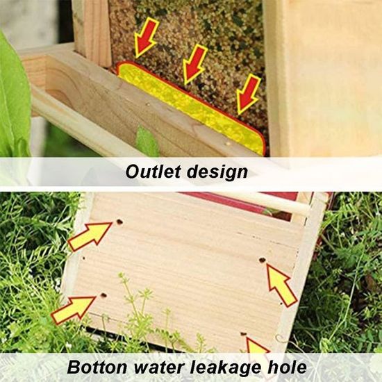 Mangeoire Pour Oiseaux Avec Housse De Pluie Innovante - Trous Intégrés