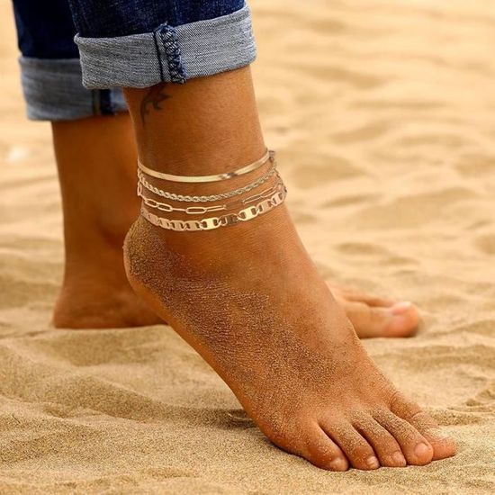 Chaînes Bracelets De Cheville En Plaqué Or Pas Chères Et De Qualités