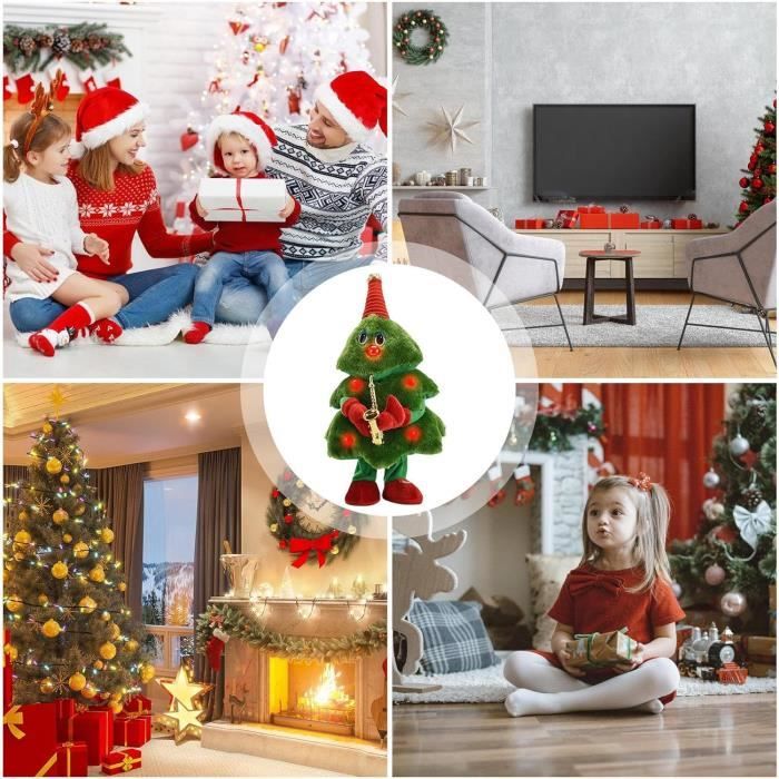 Sapin De Noël Chantant Et Dansant – Peluche Musicale Lumineuse – Déco De Noël Animée Pour Salon, Bureau, Chambre – Idée Cadeau Festive - 6