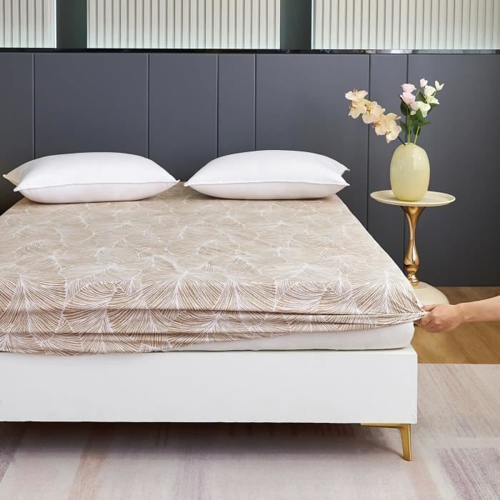 Drap Housse 140x200cm Dragon Chinois - Microfibre Brossée, Poches Profondes (jusqu'à 30cm), Inclus 2 Taies D'Oreiller 65x65cm