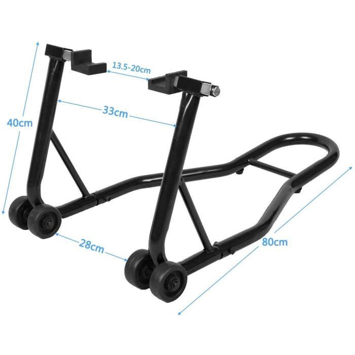Béquille Arrière Réglable Pour Moto – Aluminium, Avec Adaptateurs V, Marque A-PRO, Neuf