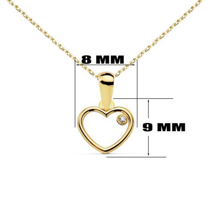 Pendentif Cœur En Or 18K (750 Mls) - Diamètre 9.2 Mm - Marque FMF - Neuf Avec étiquettes