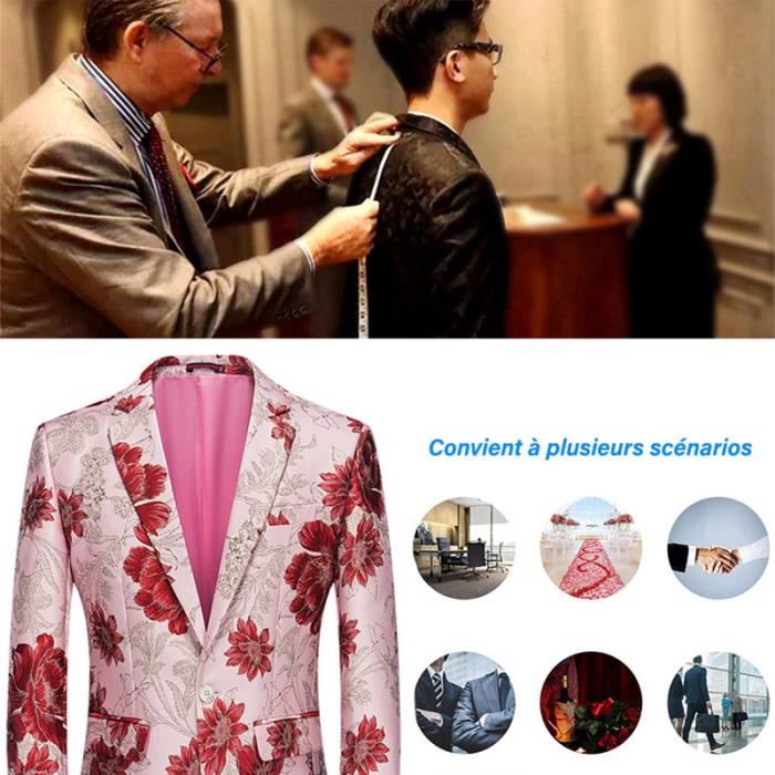 Veste Blazer Homme à Paillettes Et Imprimé Floral - Taille M à 3XL - Coton/polyester - Neuf Avec étiquettes
