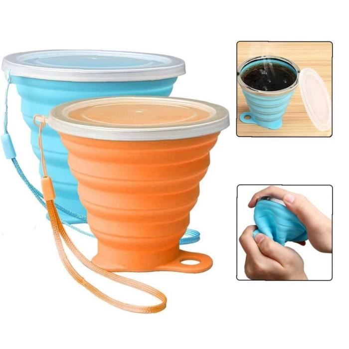 Bouteille d'eau en silicone de haute qualité avec crochet, portable, sport,  tasse à boire, créatif