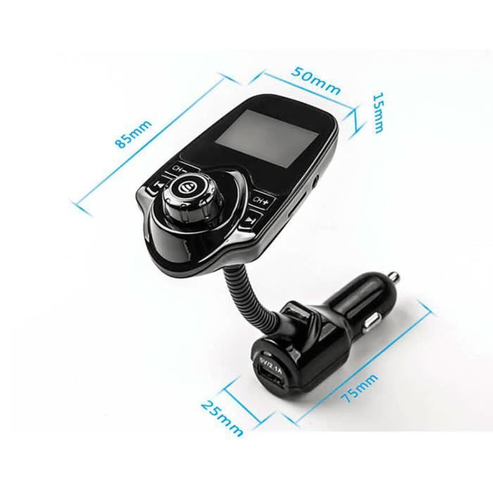 Kit Mains Libres de Voiture Sans Fil Bluetooth Transmetteur FM Lcd Lecteur  Mp3 Chargeur USB Wenaxibe215 - Accessoire téléphonie pour voiture - Achat &  prix