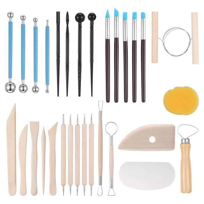 5 Outils De Sculpture En Acier Inoxydable Pour Argile Polymère - Couteaux Ondulés, Modelage DIY