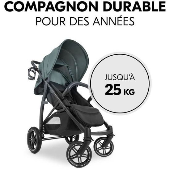 HAUCK - Poussette tout terrain - RAPID 4D - Pliage à 1 main - 4 roues - Jungle