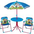 Fun House Pat Patrouille salon de jardin composé d'une table, de 2 chaises pliables et un parasol pour enfant-0