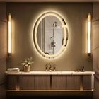 LUVODI Miroir Salle De Bain LED Rond Doré 60cm - Miroir Mural Lumineux Anti-Buée Avec Éclairage Intégré, Interrupteur Tactile Et Corde Réglable