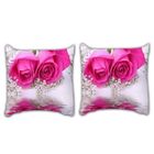 MOUTON MAISON DECO Taies d'oreillers Roses roses gypsophiles 3D effet 2 pieces 63*63cm