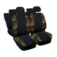 Lupex Shop Housses de siège auto compatibles pour Punto Noir Camouflage Vert
