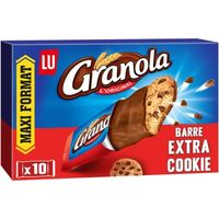 Granola De Lu - 10 Barres de Cookie Aux Petites De Chocolat - Format Pocket - (10x28g)