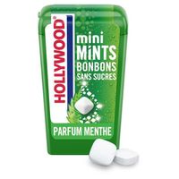 LOT DE 8 - HOLLYWOOD : Mini Mints - Pastilles à la menthe sans sucres 12.5 g