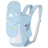 Porte bébé Ergonomique 4 en 1 Multifonction avec Siège à Hanche,Pour Nouveau-né et Petit Enfant de 0 à 24 Mois à Moins de 20 kg-Bleu
