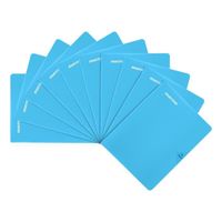 Mintra lot de 10 Cahiers 90 gm agrafés en Couverture Plastique 17x22 seyes bleu clair 96 pages