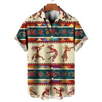Chemise-chemisette,Chemise hawaïenne couvertes à manches courtes pour hommes,de rue,chemise décontractée- OFSX-03296