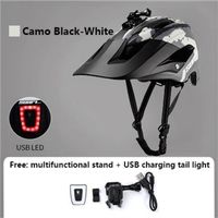 Casque de vélo pour hommes avec lumières LED - Basic Camo Black