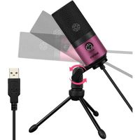 Microphone d'enregistrement de Studio FIFINE USB , Micro à Condensateur pour PC, PS4, Mac, Windows (K669)  avec câble USB de 1.5m i
