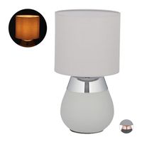 Relaxdays Lampe de table de nuit Tactile, réglable, 3 niveaux, E14 Veilleuse H x D 32,5 x 18 cm, différentes couleurs -