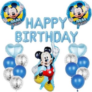 BALLON DÉCORATIF  Décoration d'anniversaire Miickey Mouse - Set de b