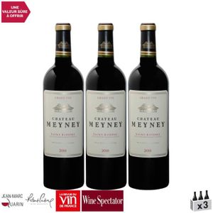 VIN ROUGE Château Meyney Rouge 2018 - Lot de 3x75cl - Vin Ro
