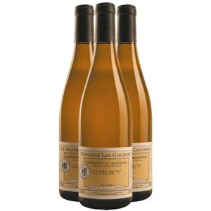 VIN BLANC Côtes du Rhône Cuvée de V Blanc 2019 - Lot de 3x75