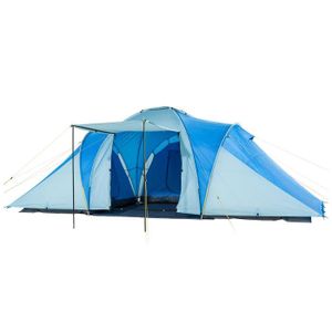 Tente de Familiale en Forme de D/ôme Imperm/éable et Anti UV 4 Personnes Bleu Marin//Bleu Clair Tidyard Tente de Camping