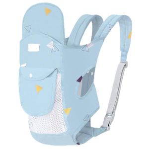 PORTE BÉBÉ Porte bébé Ergonomique 4 en 1 Multifonction avec Siège à Hanche,Pour Nouveau-né et Petit Enfant de 0 à 24 Mois à Moins de 20 kg-Bleu