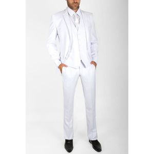 Costume Homme 3 Pieces Blanc Achat Vente Pas Cher