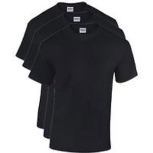 T-SHIRT GILDAN Lot de 3 t-shirt homme,tee-shirt coton manches courte couleur noir