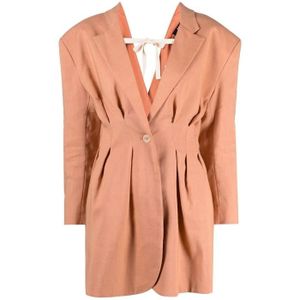 blazer marron femme