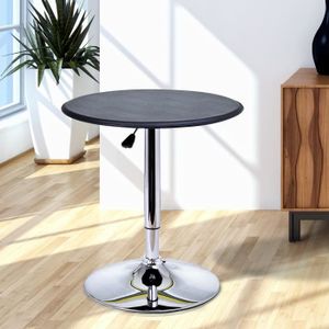 Table De Bar Table Bistrot Chic Style Contemporain Table Ronde Hauteur Reglable 67 93 Cm O 63 Cm Metal Chrome Pvc Noir 71 Achat Vente Tabouret De Bar Cdiscount