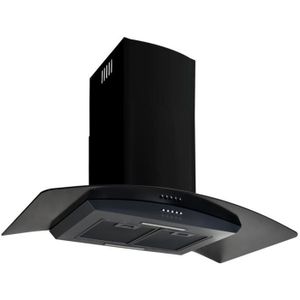 Hotte Murale Hotte Ilot Acier Inoxydable 756 M3 H 90 Cm Noir Achat Vente Hotte Cdiscount
