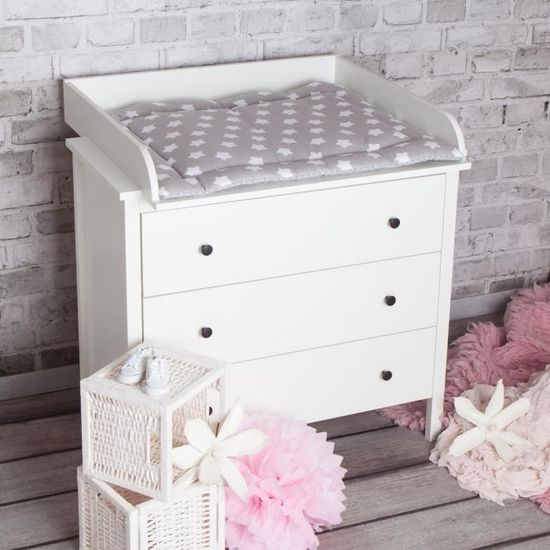 Plan à Langer Pour Commode Koppang IKEA - Extension Blanc - 72x54 Cm - Arrondi - Matériau ABS 2mm