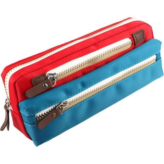 ISuperb Trousse à Crayons En Faux Cuir, Trousse à Crayons De