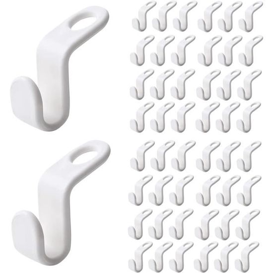 100 Crochets Gain De Place Pour Cintres - Connecteur Cascade Pour Penderie - Organisateur Dressing