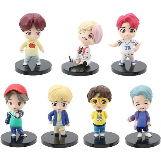 7 Pcs Bts Cake Toppers Set Fingure Characters Set Of Action Figure Toys Cake Toppers For Bangtan Boys Birthday Party Supplies Cdiscount Maison 7 Pcs Bts Cake Toppers Set Fingure Characters Set Of Action Figure Toys Cake Toppers For Bangtan Boys Birthday Party Supplies Cdiscount Maison