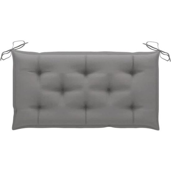 VidaXL Coussin De Banc De Jardin 150x50x7 Cm Gris - Tissu Oxford Imperméable Pour Extérieur Et Intérieur