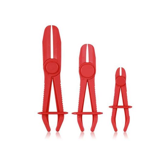 SVCEQZE Lot De 4 Outils De Serrage Pour Conduites De Frein, Pince De Buse De Frein Automobile, Outil De Serrage Pour Tuyaux De Frein Aux Déversements