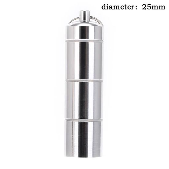 Boîte De Rangement Étanche Aluminium ASR Outdoor 5 Pouces - Argent - Pour EDC Ou Survie