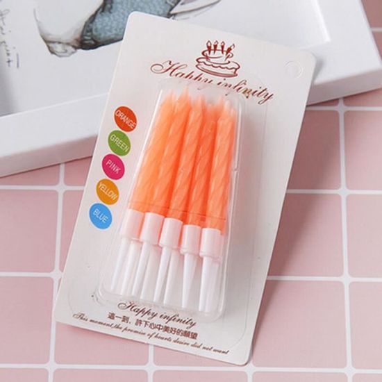Bougie D'anniversaire En Spirale,30 PCS Métalliques Bougies à Gateau Avec Support Pour