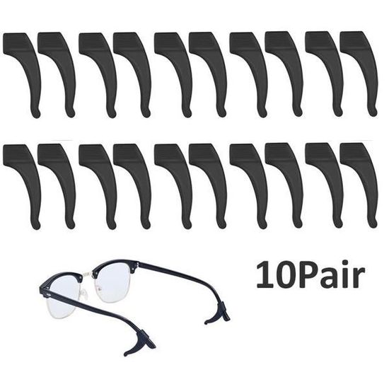 8Paires Crochets d'oreille Lunettes, Appareils de Fixation pour Lunettes, Crochet d'oreille antidérapant, Retenues de Lunettes en Silicone pour Enfants, Lunettes de Soleil, Myopie Presbytie Lunettes