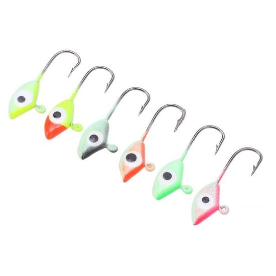 5 pièces têtes de gabarit de pêche crochets 5 couleurs tête