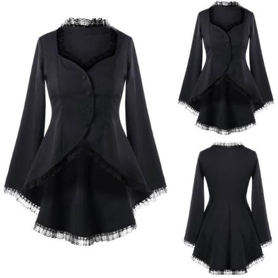 Black Robe blazer grande taille à ourlet en dentelle | Boohoo