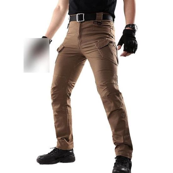 TOPTACPRO Pantalon Tactique Noir Élastique Résistant À La