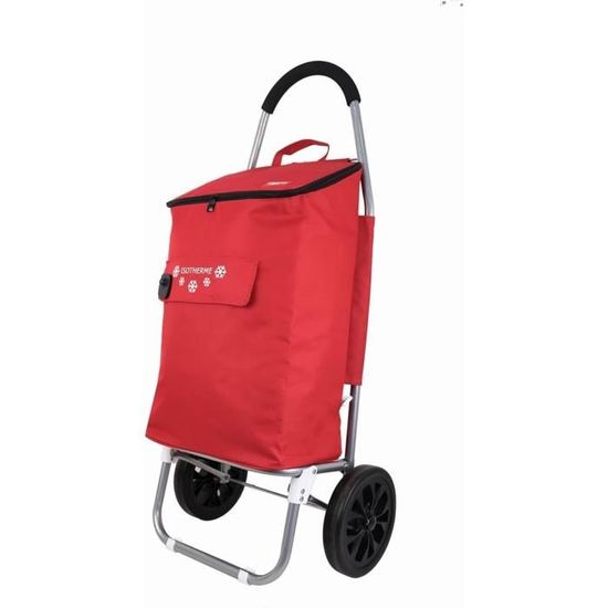 Chariot De Courses Isotherme Amig 50L - 2 Roues - Léger Aluminium - Charge 15kg - Vert Écologique